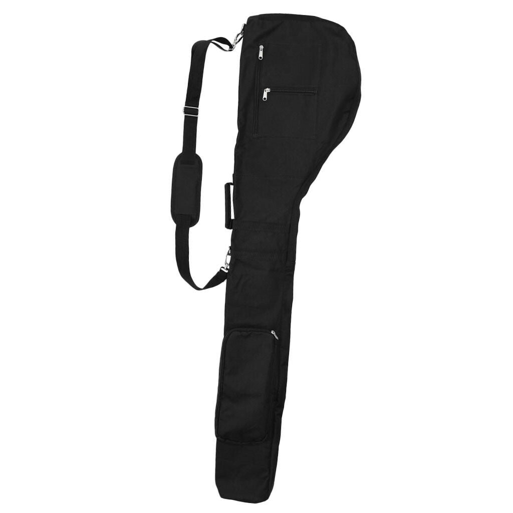Black Golf Travel Bag Club Zippered Carry Case 13x50'' Carrier Storage Luggage