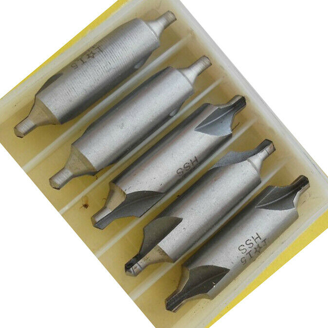 New 3PC.1MM x5MM Shank HSS Double Ended Centre Drill [M1]