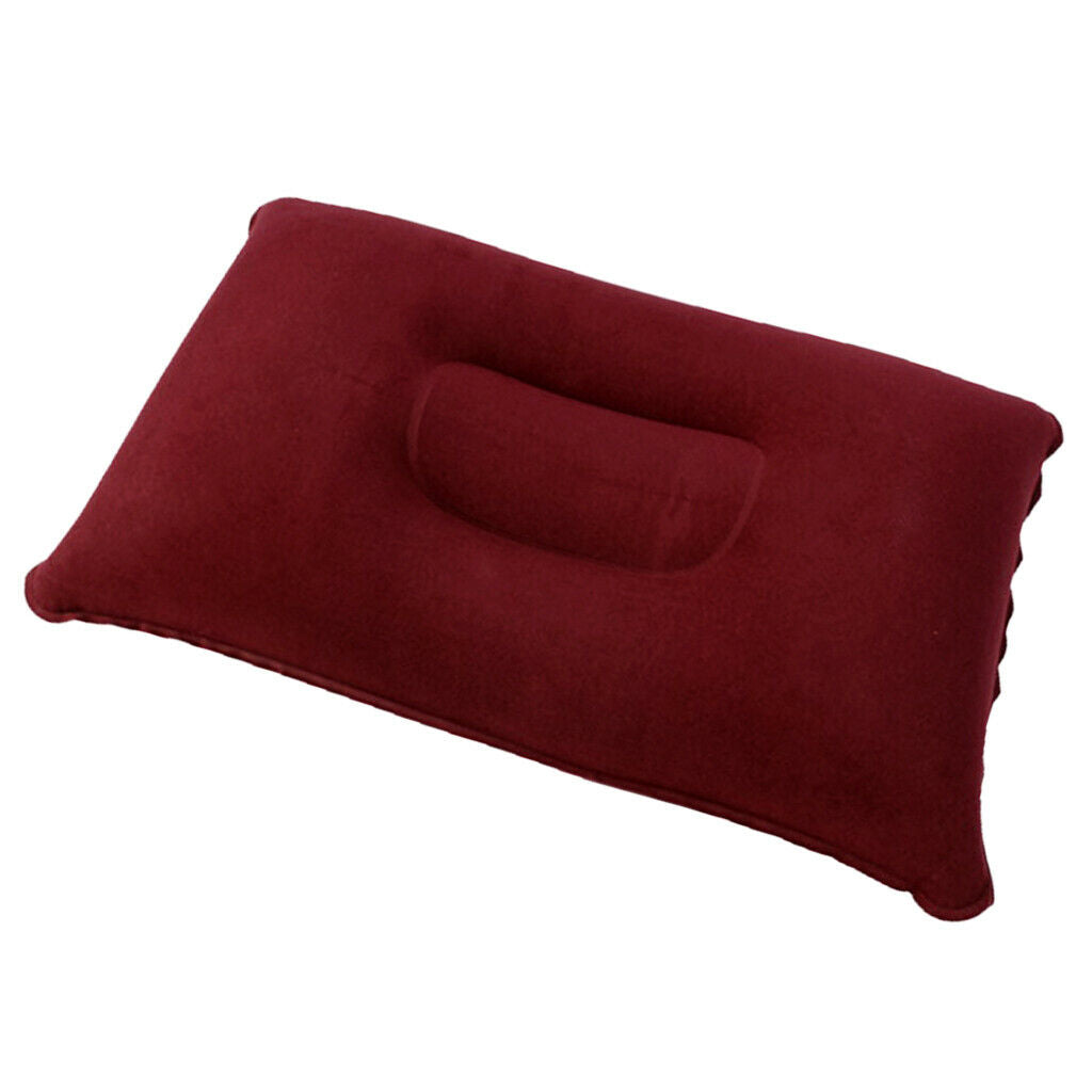 Inflatable Camping Pillow Lightweight Travel Airplane Air Cushion Beach Car