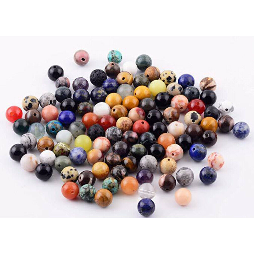 100Pieces Round Spacer Beads for Jewelry Making Loose Beads Charms Findings