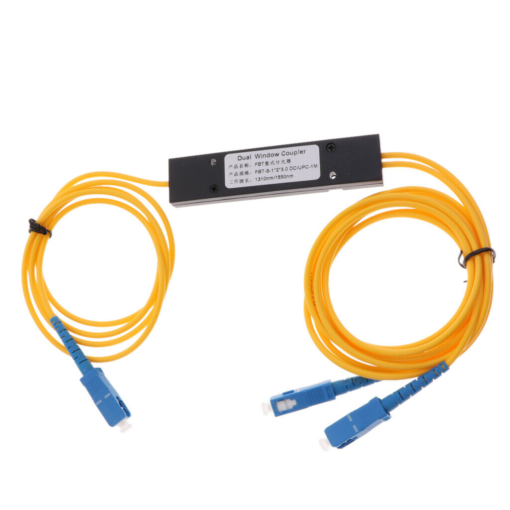 1 Pack Fiber Splitter Cable, 1310nm-1550nm SC 1 to 2 SC FTTH Fiber Splitter