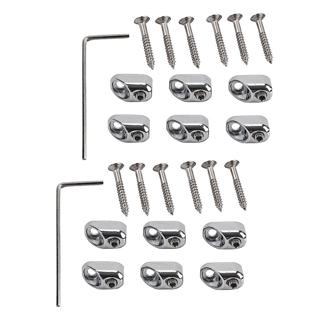 2Set Chrome String Electric Guitar String Locking Nut,Electric Headless Bass
