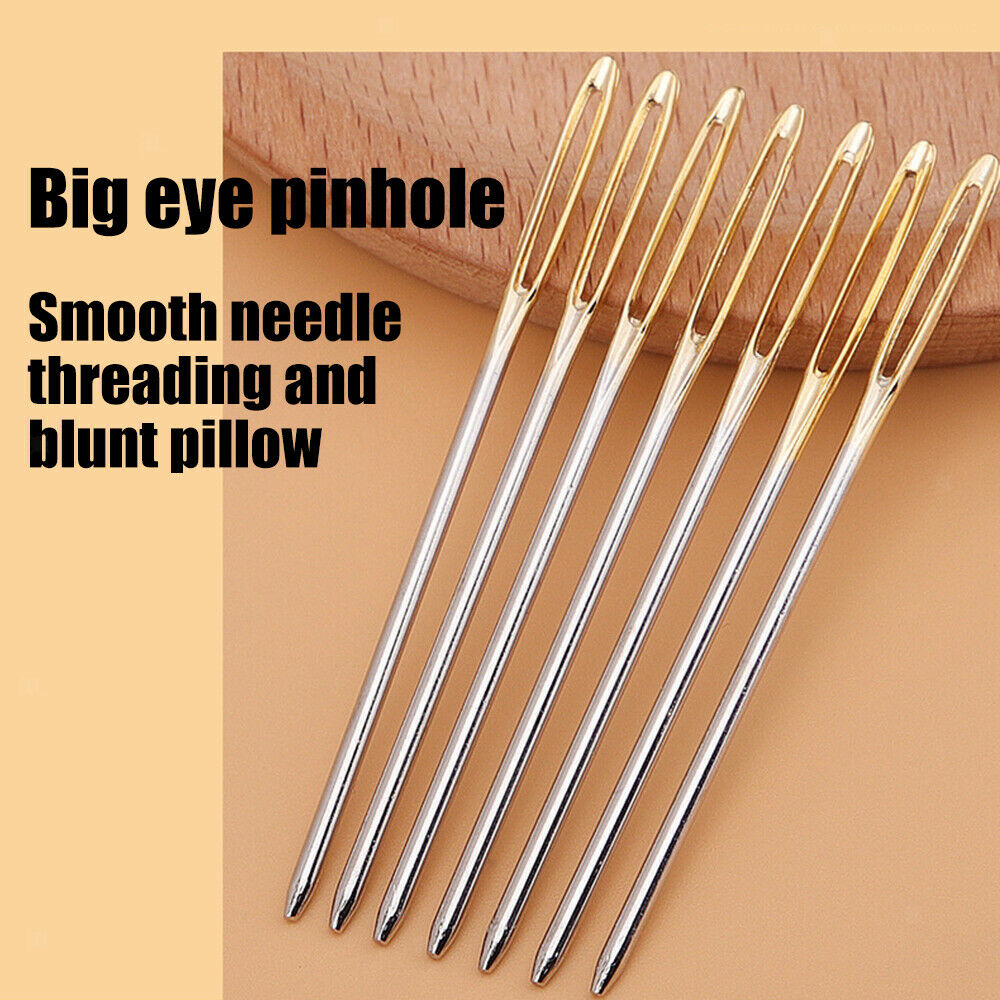 2x Yarn Hand Sewing Knitting Needles DIY Weaving Stitching Aids Needle Pins