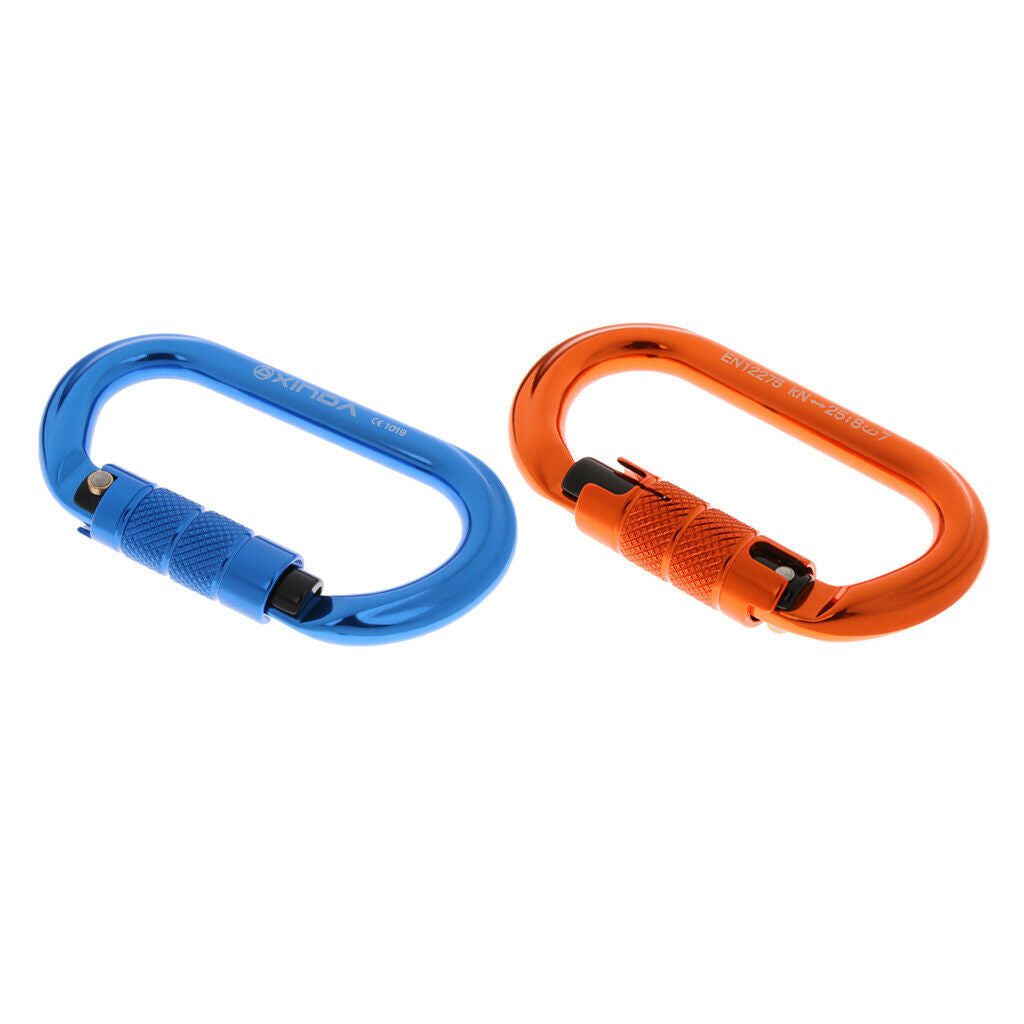 2Set Heavy Carabiner Climbing Hook Lock Buckle Keyrings Climbing Mountain