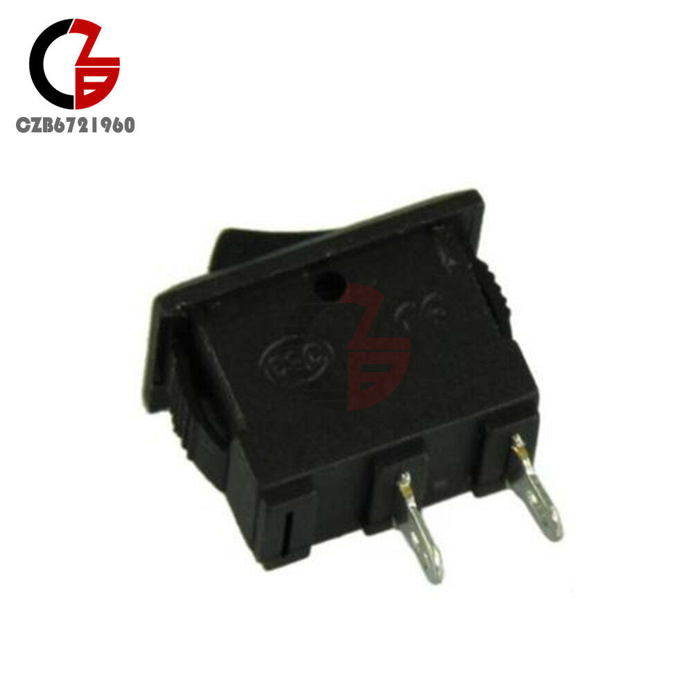 10PCS Car Truck Boat Round Rocker 2 Pin KCD1-101 ON/OFF Toggle Switch 125V 6A