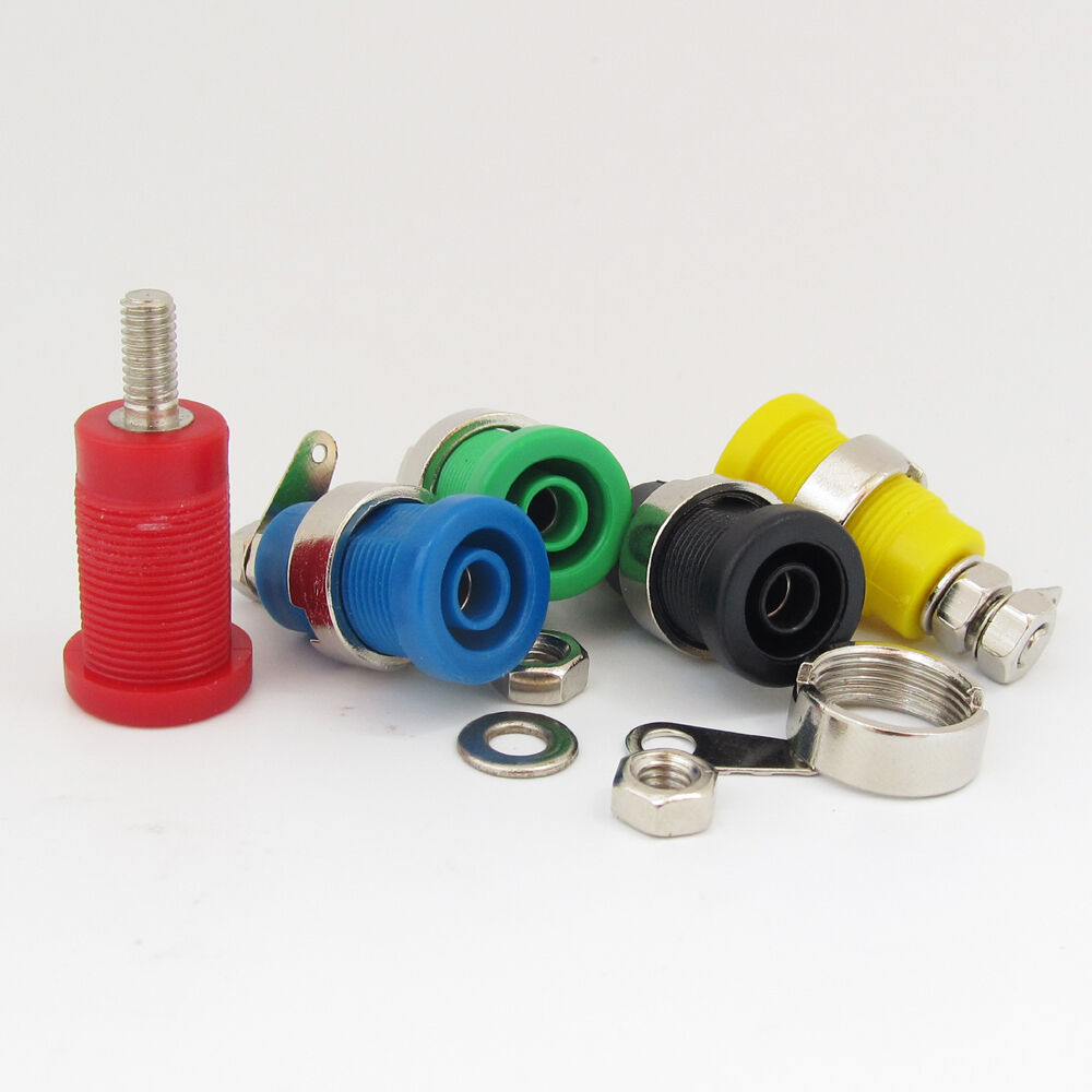 1set 5 colors 4mm Binding Post Banana Jack 4mm Safety protection Plug 2099