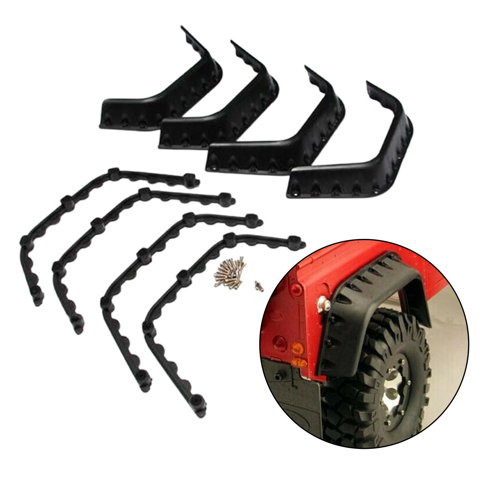 1/10 RC Car  Flares Replacements Parts Spare Parts Black