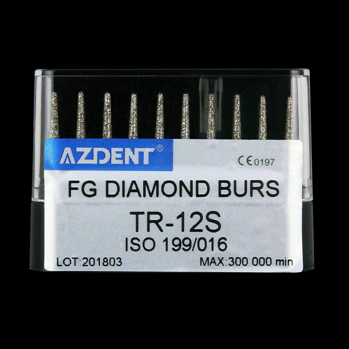 30 X Dental Diamond Burs Super Coarse Round Head Turbine Handpiece TR-12S AZDENT