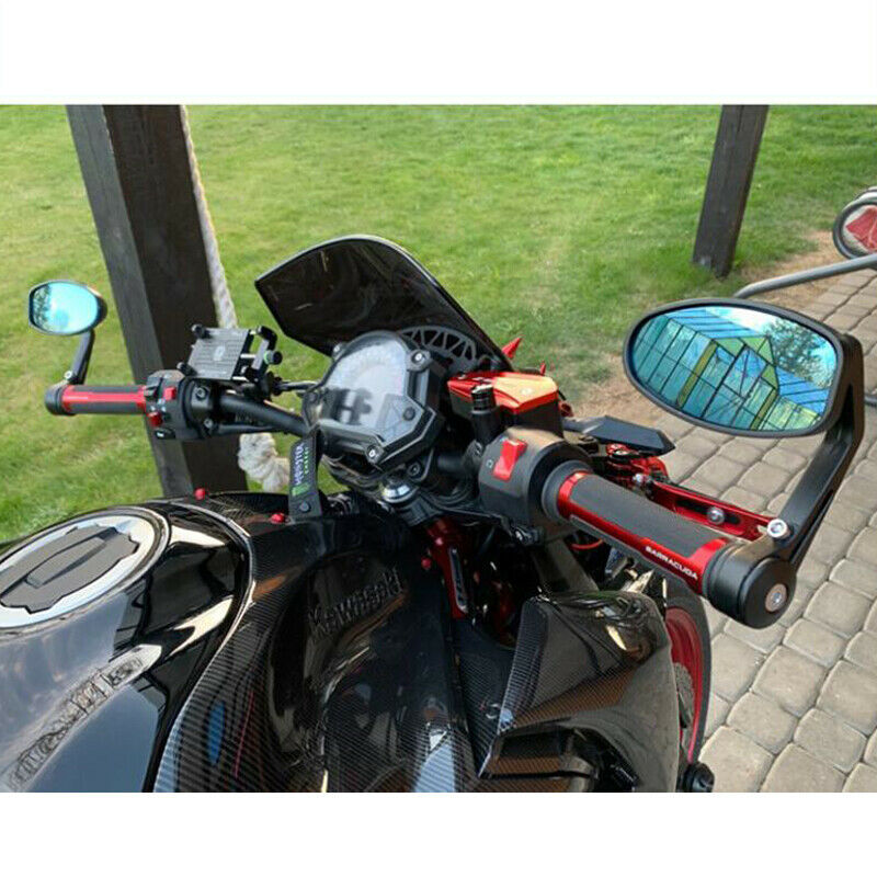 22mm 7/8" Handlebar Motorcycle Universal Handle Bar End Rearview Side Mirrors