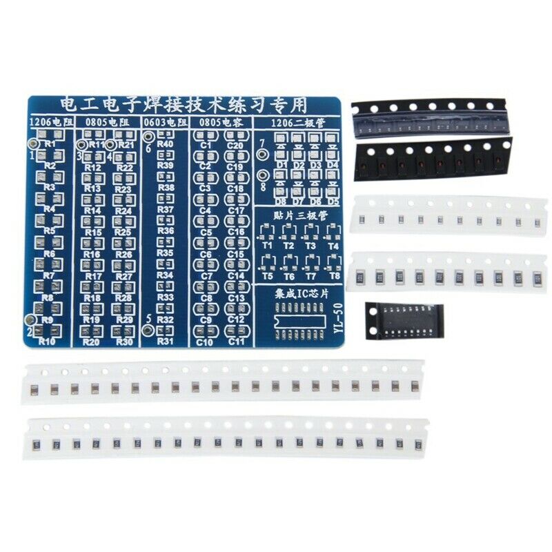 Welding Practice Plate Board DIY Kit SMT SMD Component M8K7K7