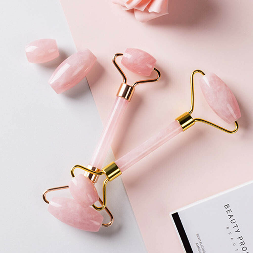 Jade Face Roller Gua Sha Scraping Device Body Massager Skin Beauty Care @