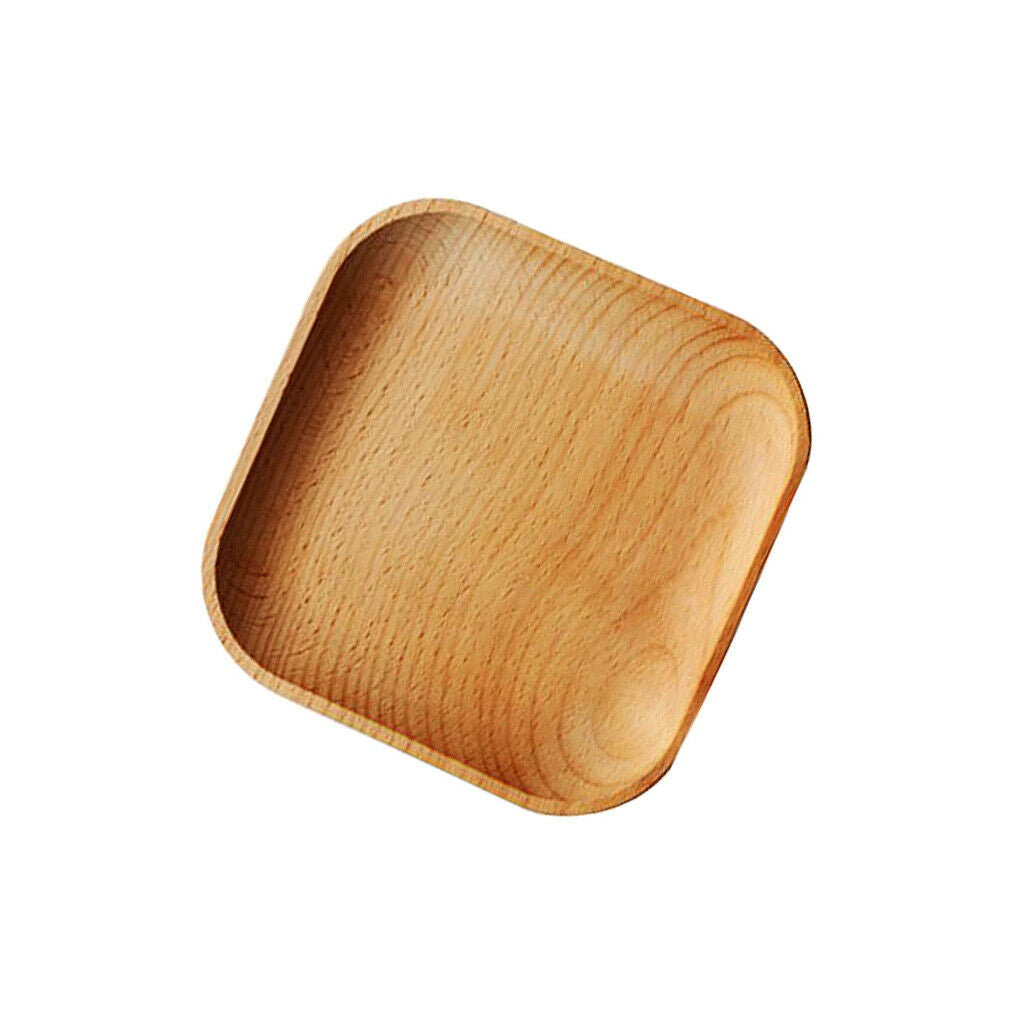 Natural Wood Serving Platter Breakfast Plate Food Serving Tray Tea Plate