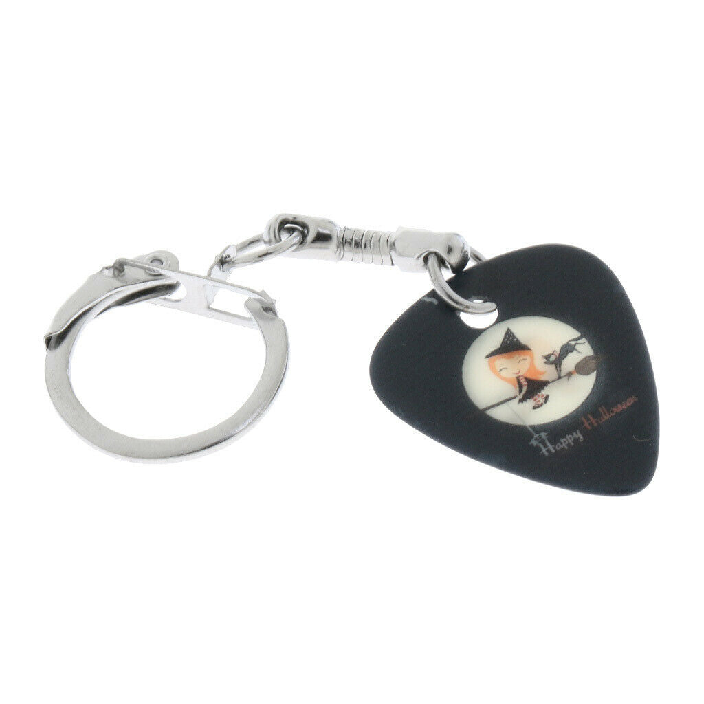 Guitar Bass Plectrum Luminous Keychain Key Fob Picks Girl