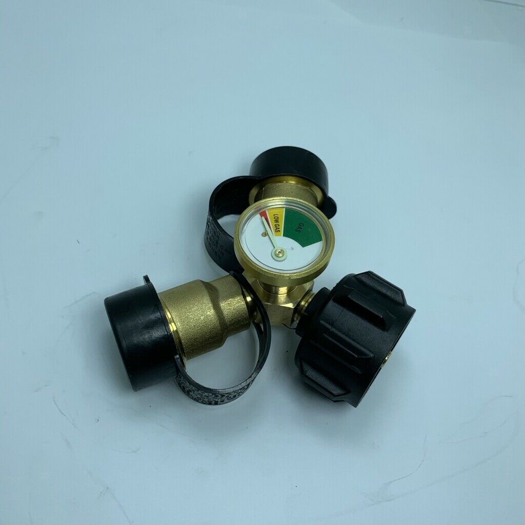Propane Tank Adapter Connector Propane Gauge Y Shape 2 Way Quick Connect