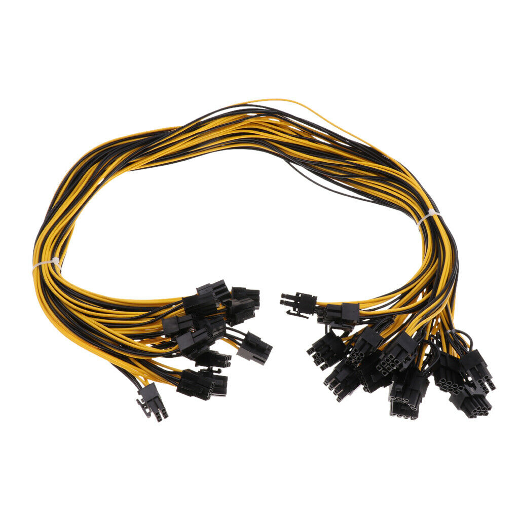 12 pieces PCI-e power cables 6-pin. to 6 + 2-pole. power