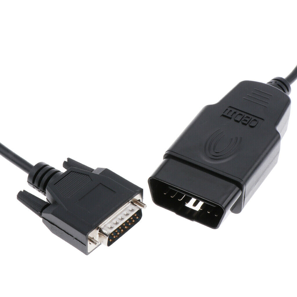 Car OBD II 2 16Pin to DB15 15Pin Diagnostic Extension Convertor Cable