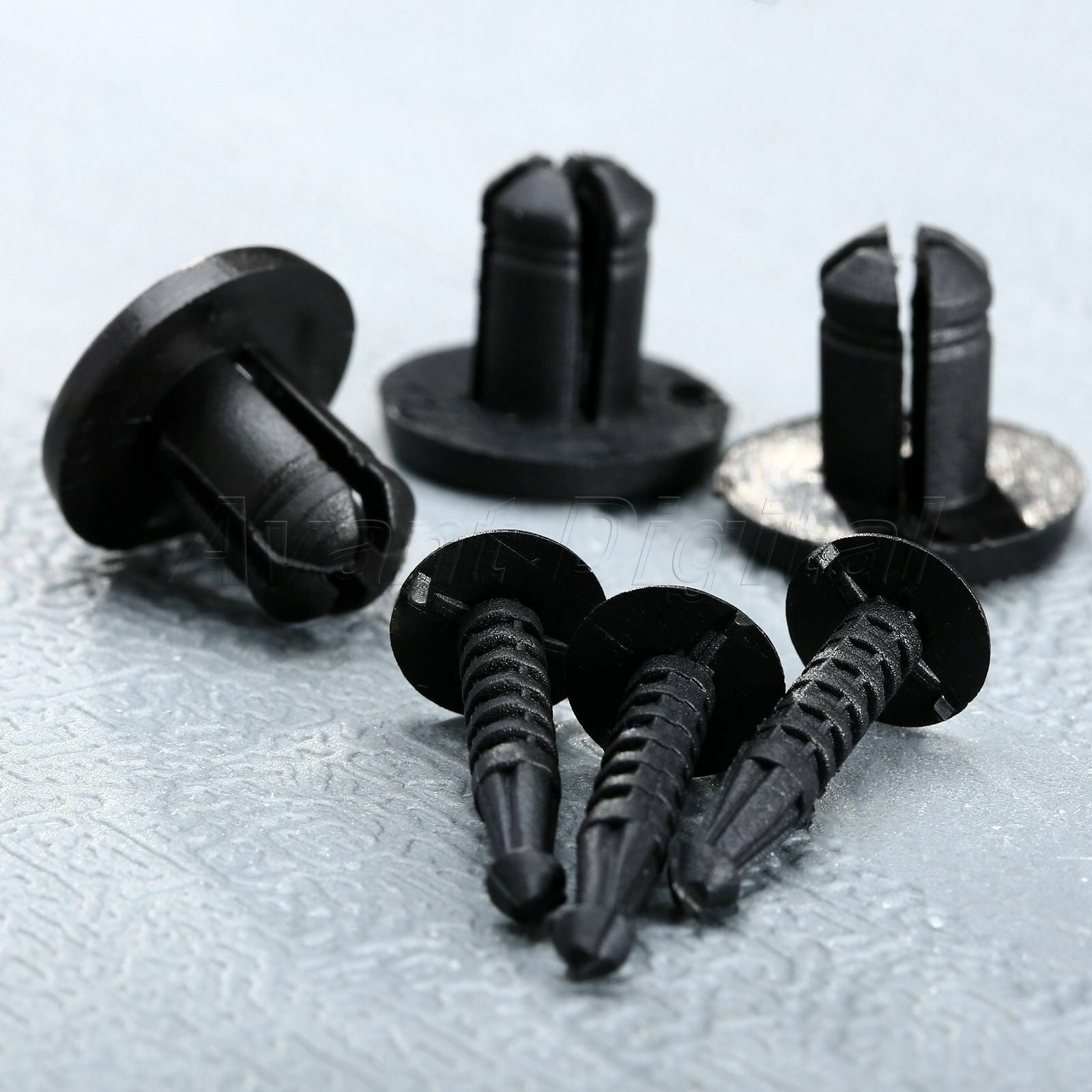 50 Pcs Push Type Bumper Fastener Trim Plastic Fender Retainer Clips for Renault