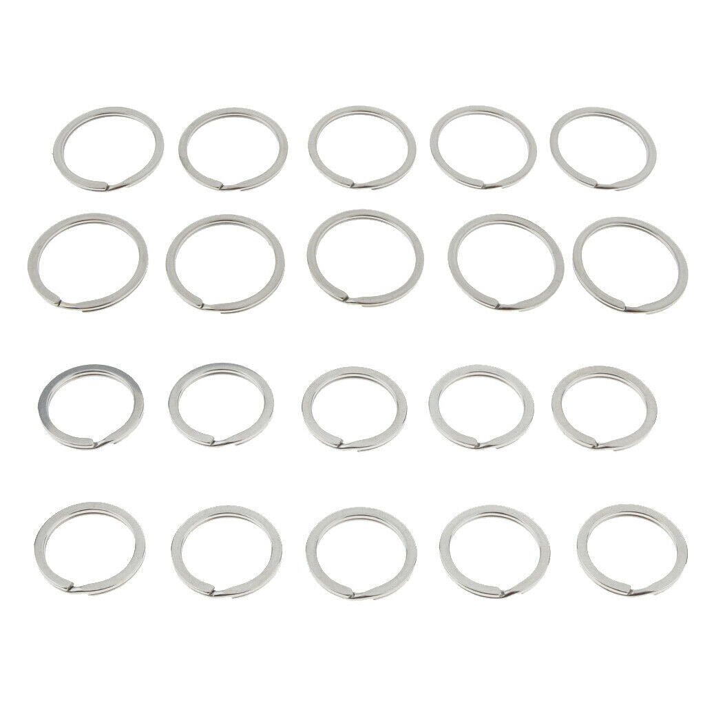 20pcs Key Ring 20mm 35mm Swimming Yachting Key Chain Split Keyring Lot DIY