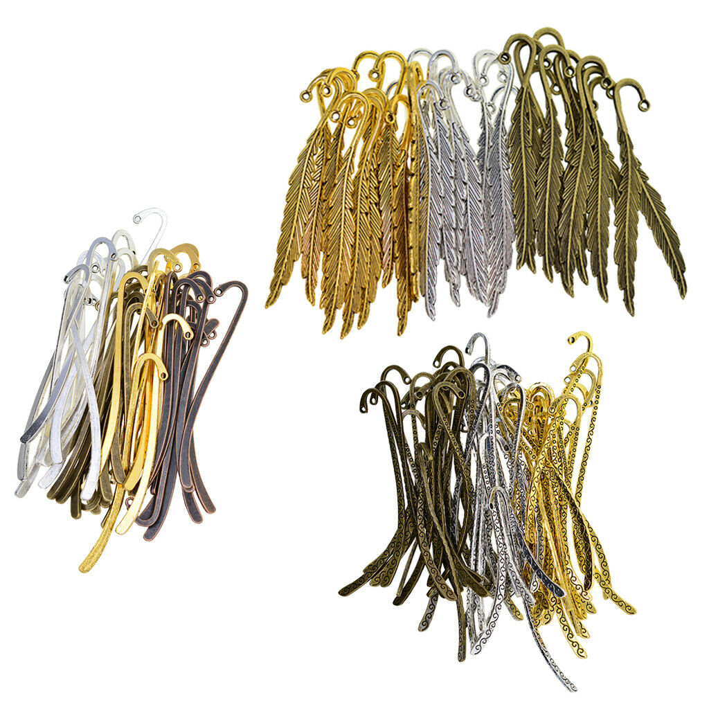130Pcs Mixed Colors Classical Delicacy Metal Beading Bookmarks for Handmade