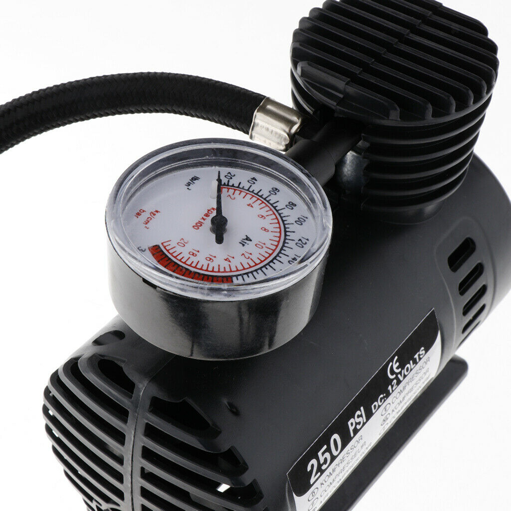 300 PSI Auto Tire Air Compressor, Useful Emergency Device for Car and Bike
