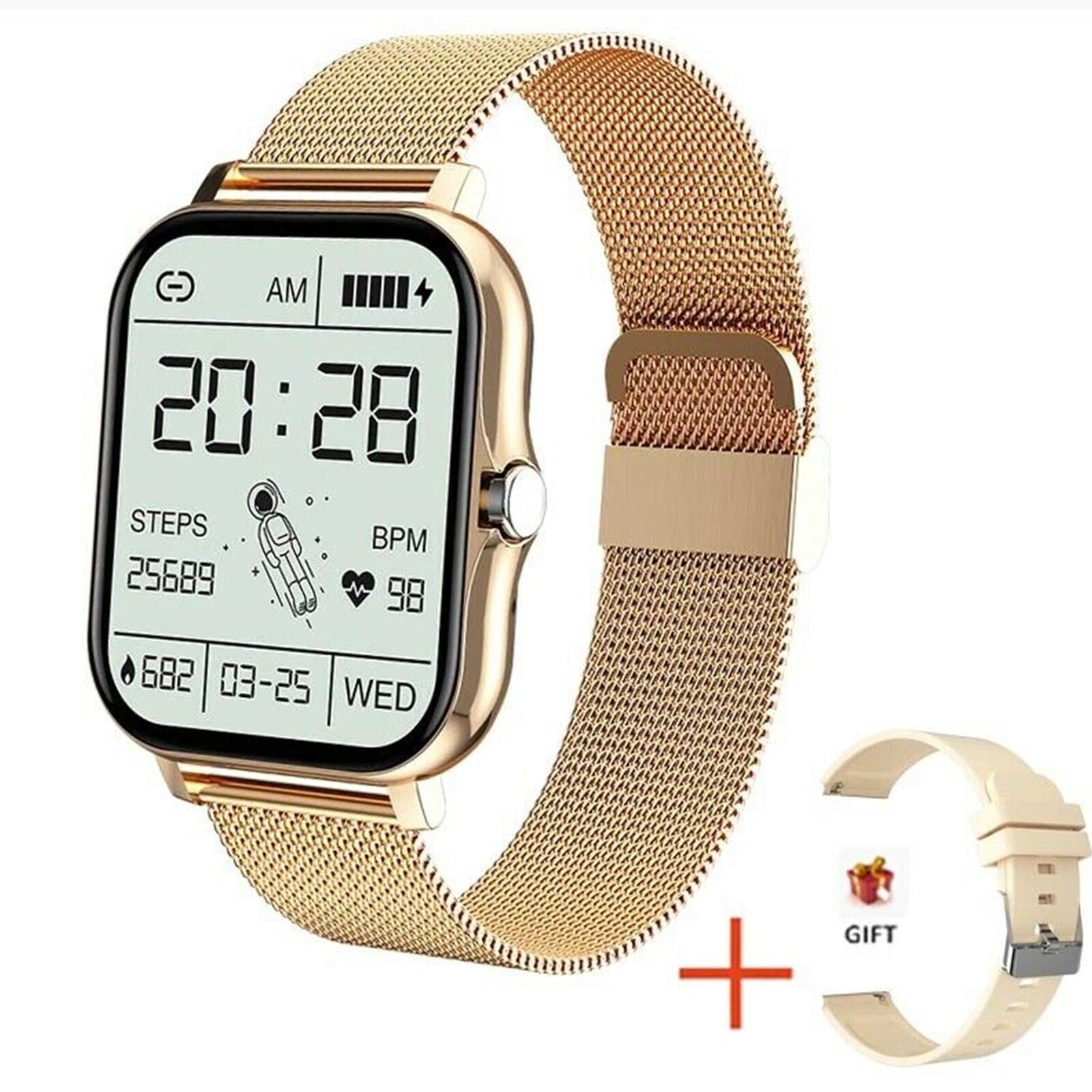 2021 New Women Smart Watch Men 1.69" Color Screen Full touch Fitness Tracker Men
