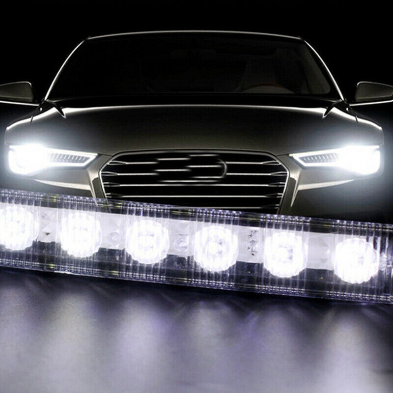 2PCS Car SUV 9 LED Daytime Running Lights Flashing Lamp Strip with Turn Signal