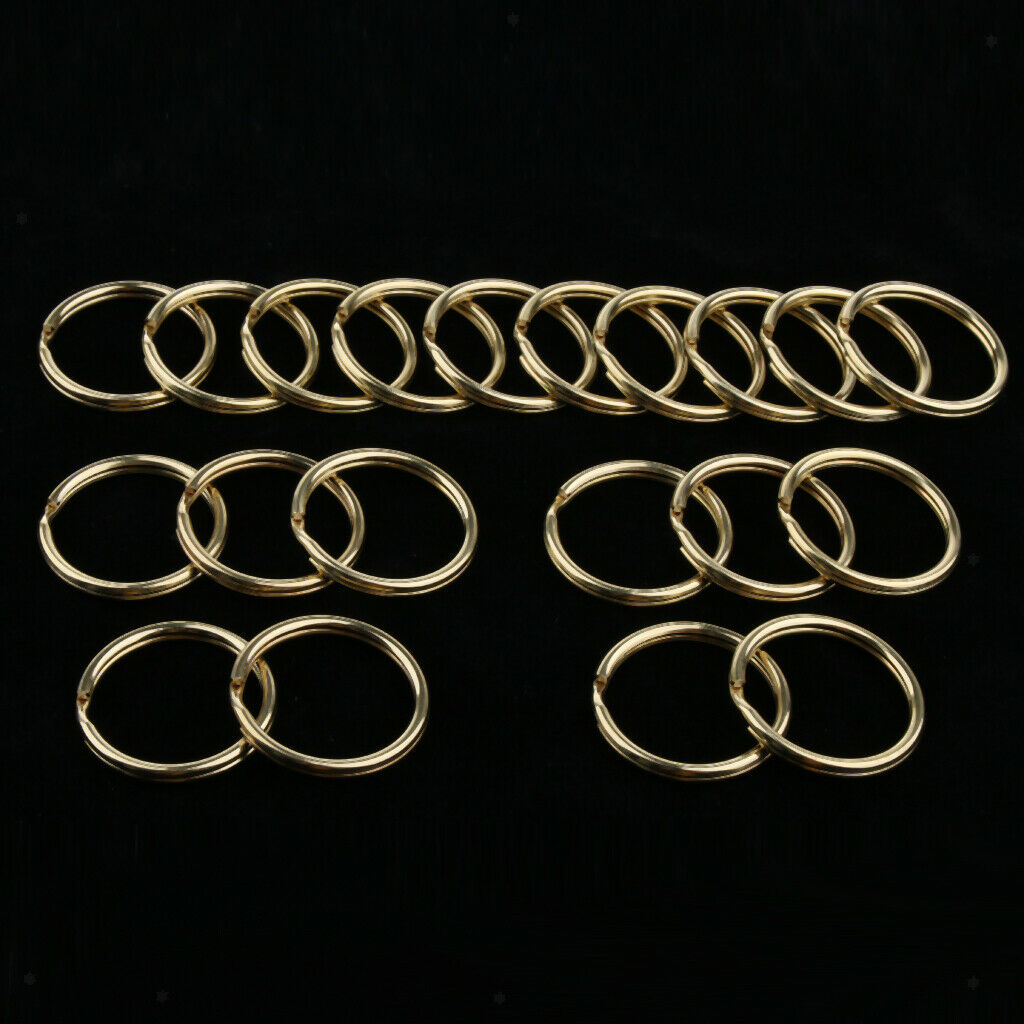 20 Pieces Brass Key Chain Rings Jewelry Clasps Hooks DIY Jewelry Crafts -