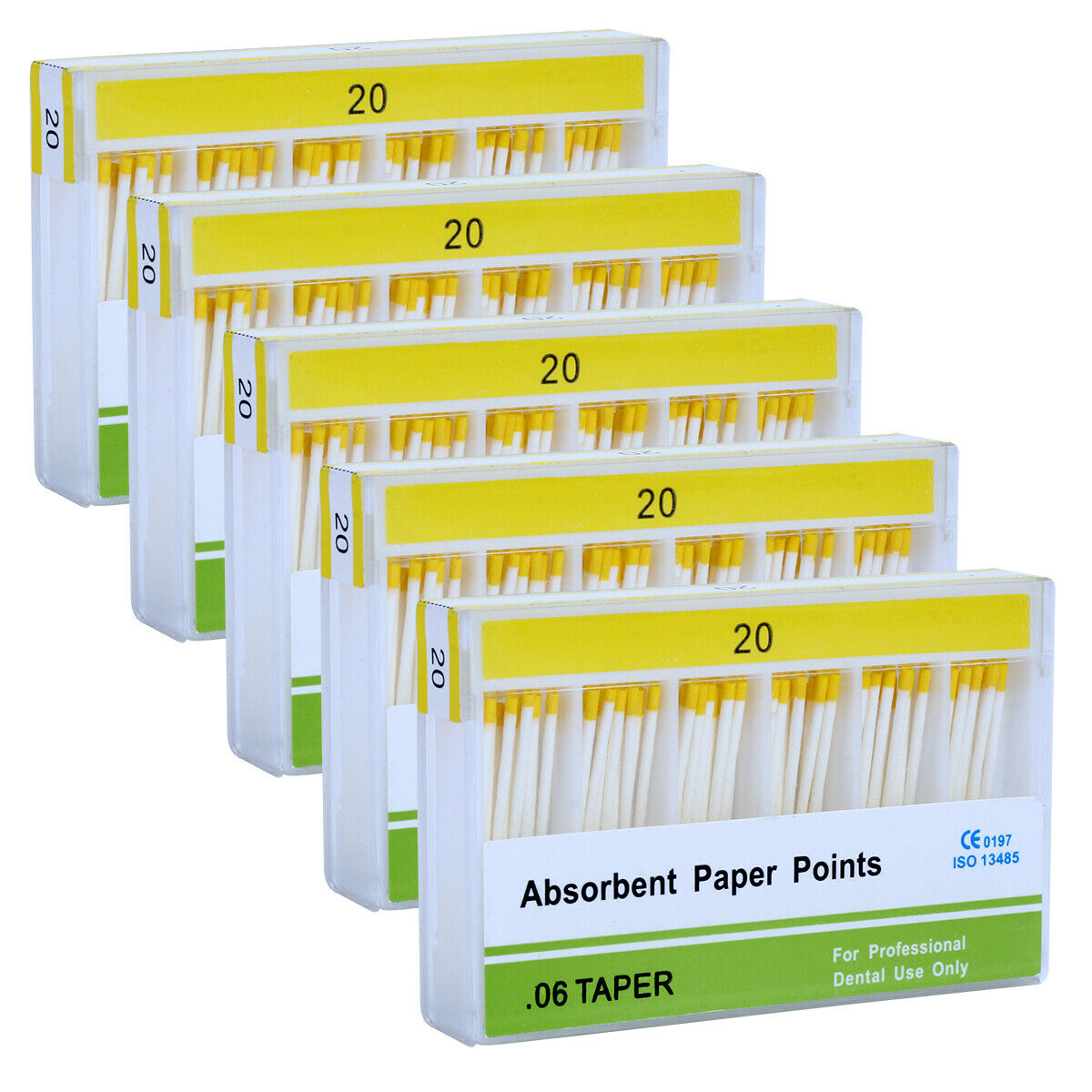 10X Dental Endodontic Absorbent Paper Points Taper 0.06 #20 Root Canal Cleaning