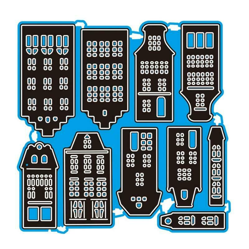 Building House Metal Cutting Dies Stencil DIY Scrapbooking Album Paper Card Mold