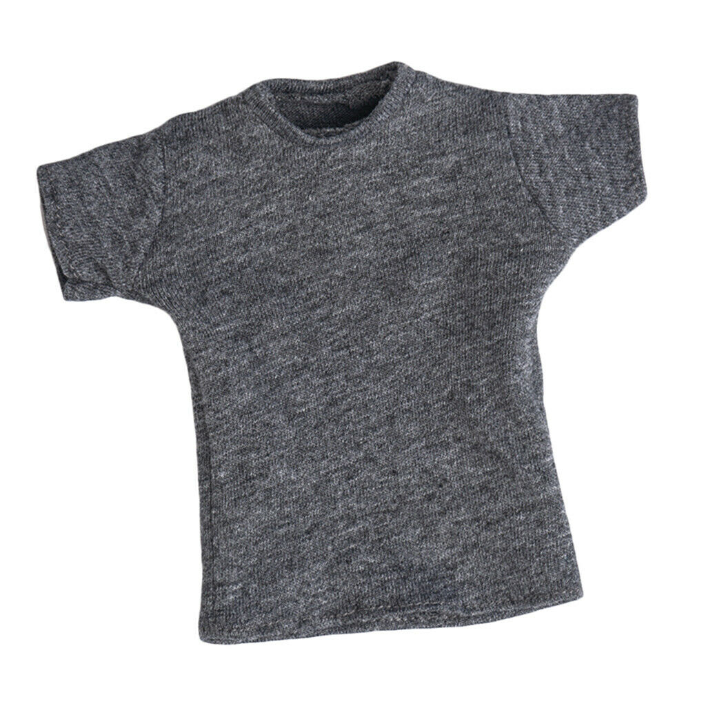 1/6 Scale T-shirt for HT TC Dragon 12in Action Figures Accessories D-Gray