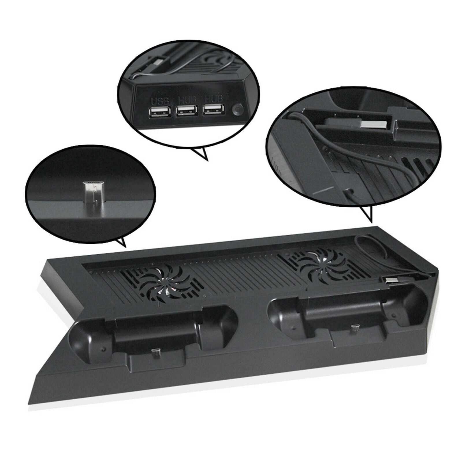 2 Controller Charging Dock Cooling Station Vertical Stand Station Fit For PS4 CA