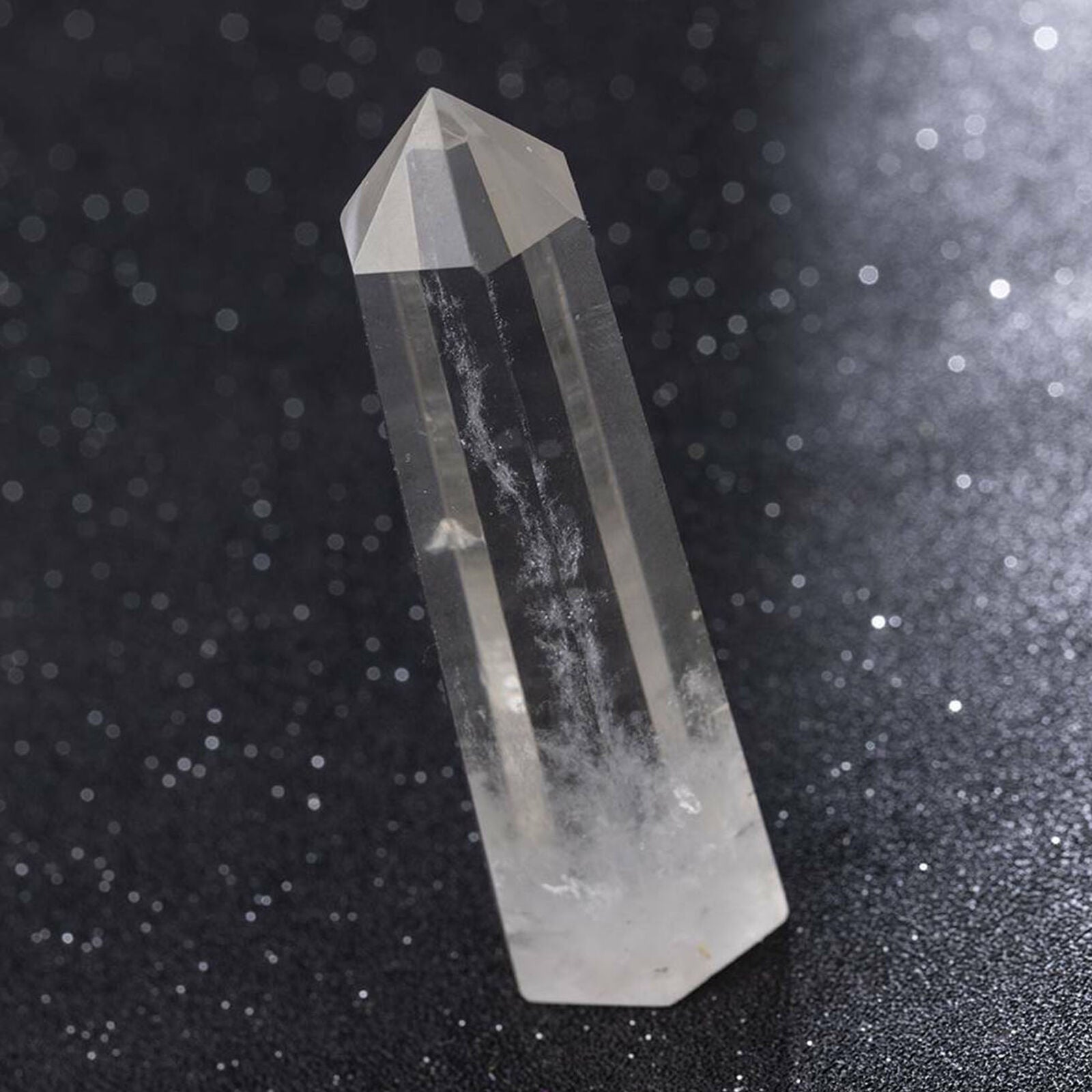Clear Quartz Crystal Point Natural Wand Specimen Reiki Healing Stone 60-70mm.