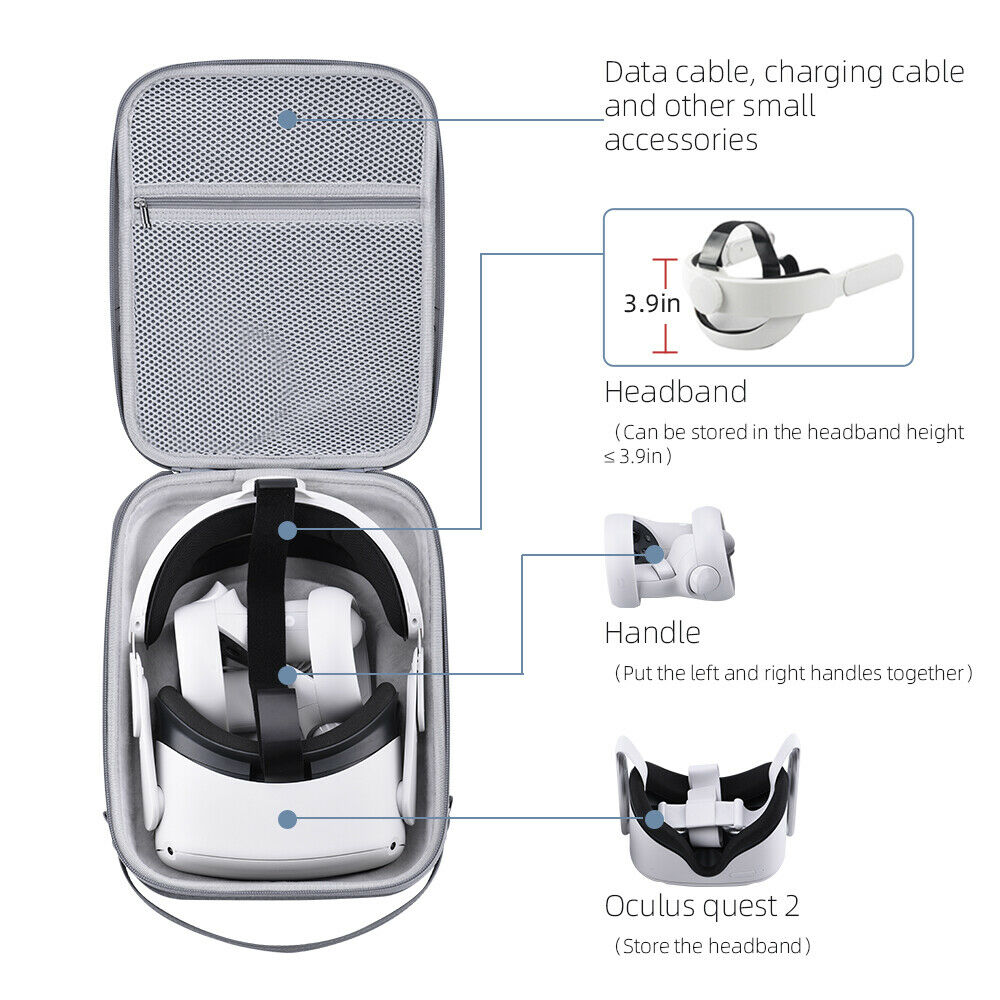 Handbag Storage Bag Messenger Bag Accessories For Oculus Quest 2 VR Glasses