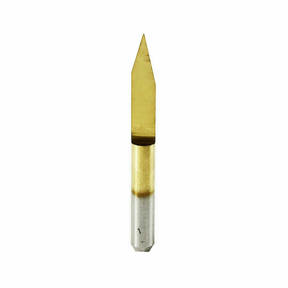 10pcs Titanium Coated Carbide PCB Engraving CNC Bit Router Tool 90 Degree 0.1mm