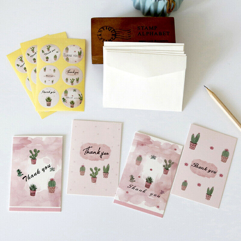 6Set Plant Thank you Cards Wedding Party Invitation Greeting Cards with E.l8