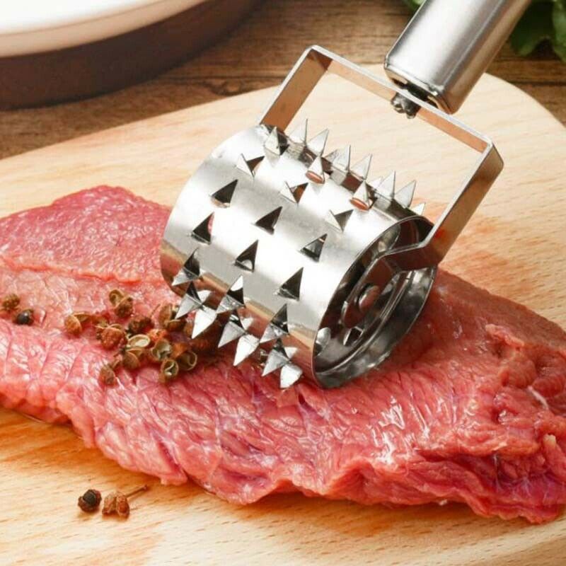 Stainless Steel Beef Steak Pork Fish Meat Hammer Tenderizer Kitchen Malle.l8