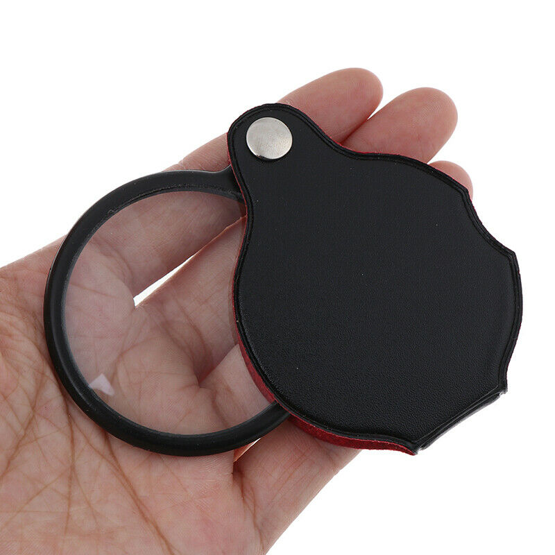 Mini Pocket 8X 50mm Folding Jewelry Magnifier Magnifying Eye Glass Loupe .l8