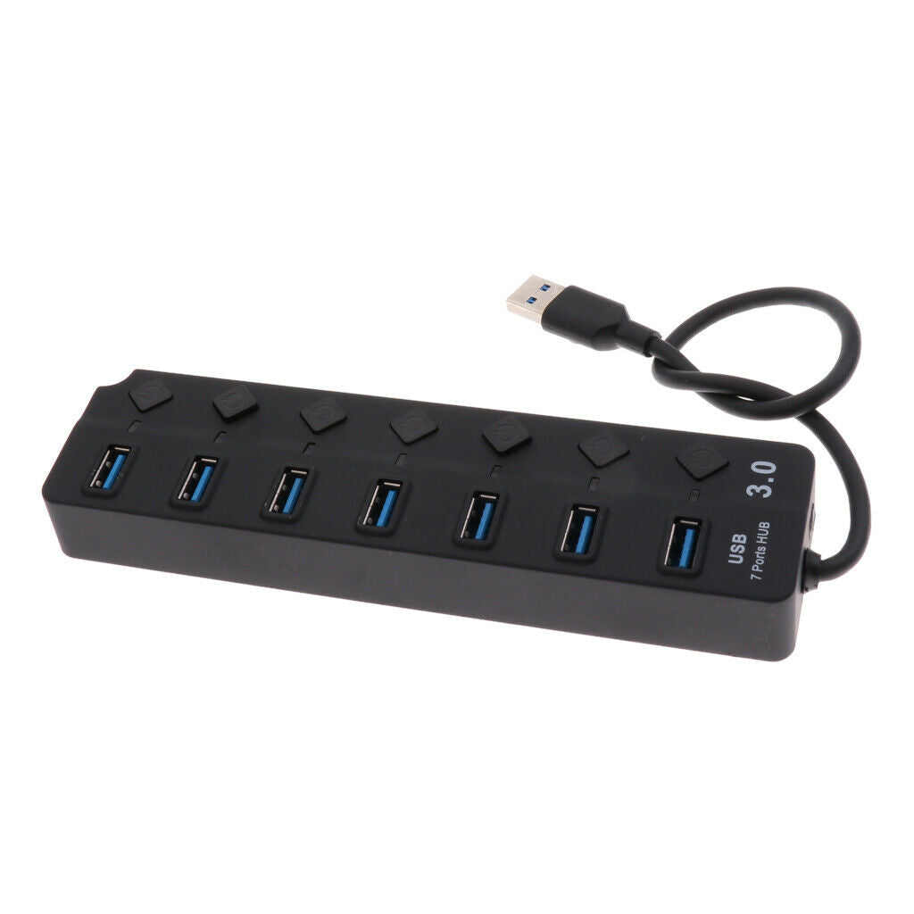 1 Piece Small High Speed 7 USB 3.0 Ports USB Power Adapter Hub For Charging