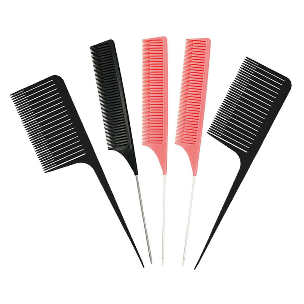 Lot 5 ABS Weaving Highlighting Foiling Hair Comb Highlight Styling Hair Combs