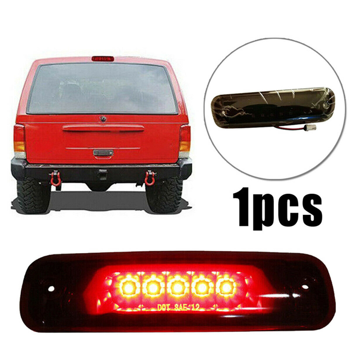 For 1997-01 Cherokee XJ 2.5L/4.0L Car LED Smoke Third Brake Light Turn Signal x1
