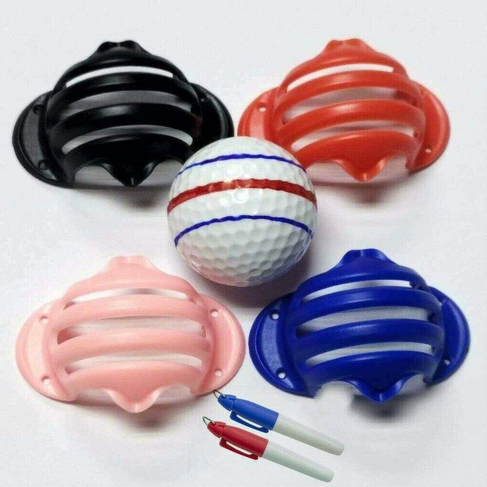3Pcs Golf Ball Triple Track 3 Line Marker Stencil Marking Alignment Tool Kit Set