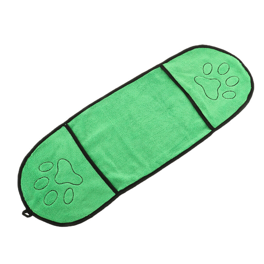 1 Piece Pet Bath Towel Absorbent Pet Bath Towel Cat Dog Drying Towel Green