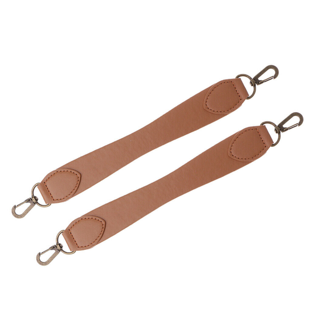 2x PU Leather Handbag Belt Bag Short Strap Replacement 29cm Bag Accessory