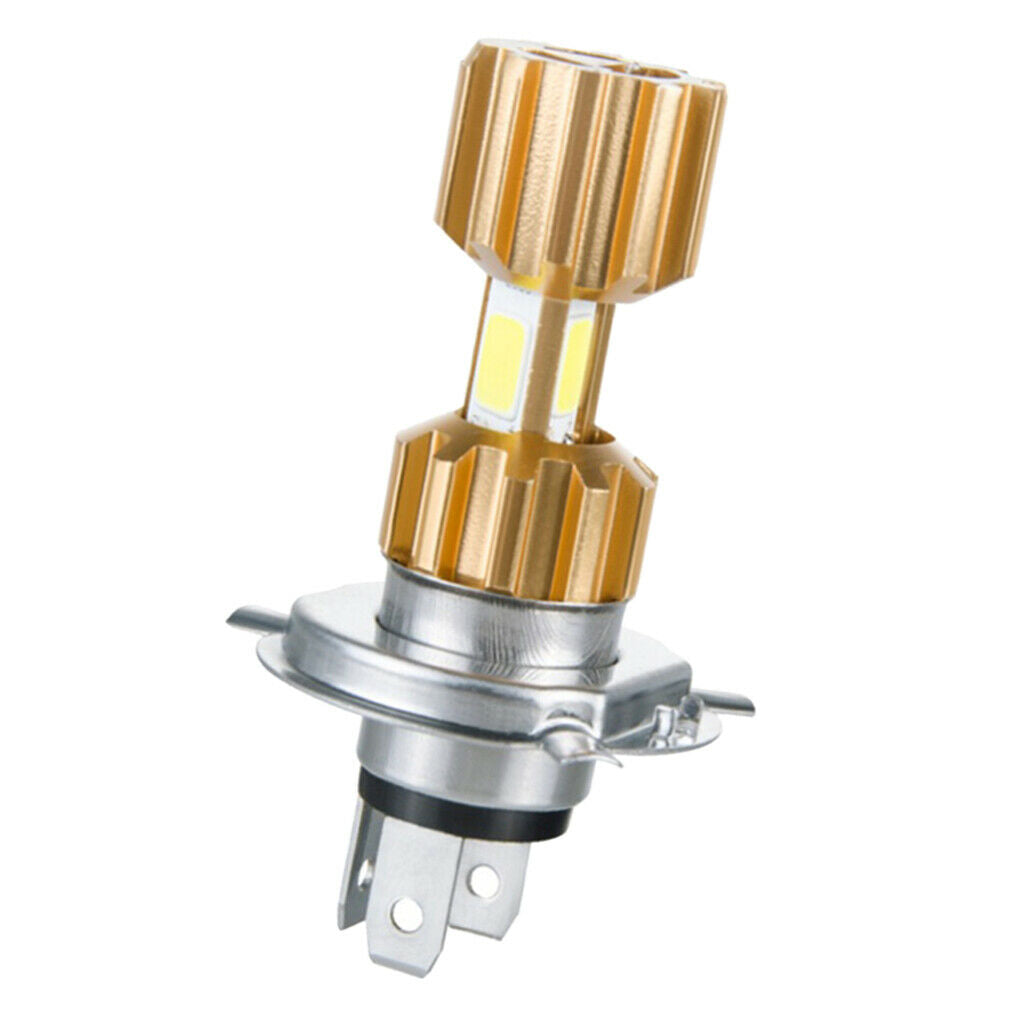 H4 LED Headlight Bulb, LED COB Chip 3400LM 18W/12W 6000-6500K White Motorbike
