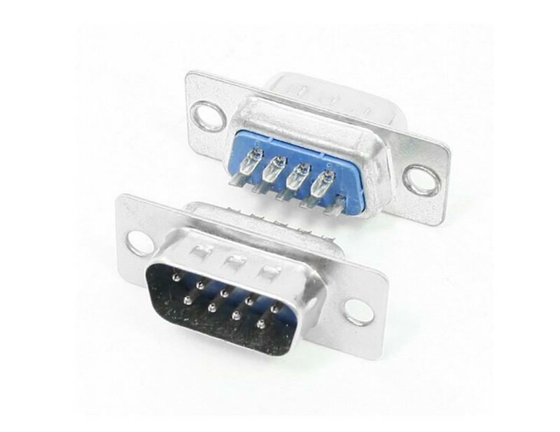 10pcs D-SUB 9 Pin DB9 Male Solder Type Socket Connector L HaSJCA