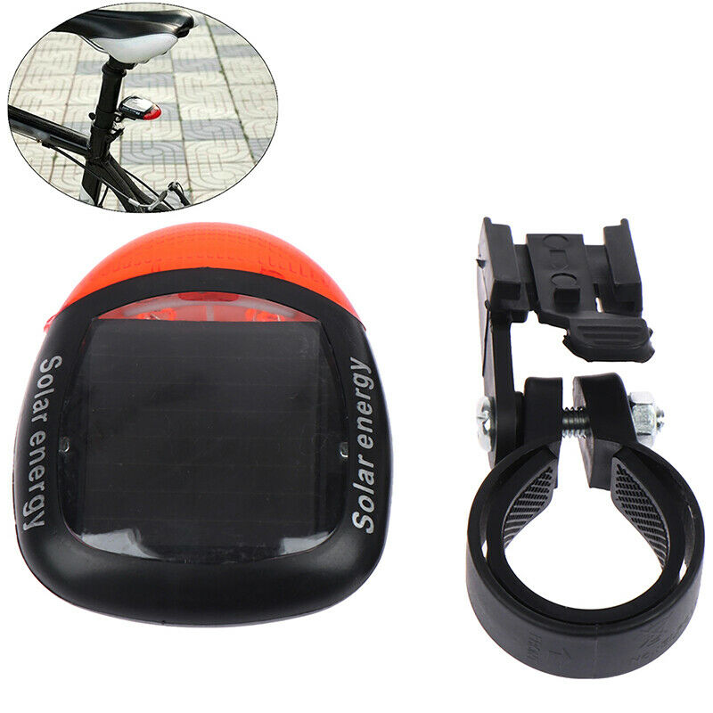 1Pc Solar Power LED Bicycle Night Cycling Safety Warning Lamp Bike AccessoriBDA