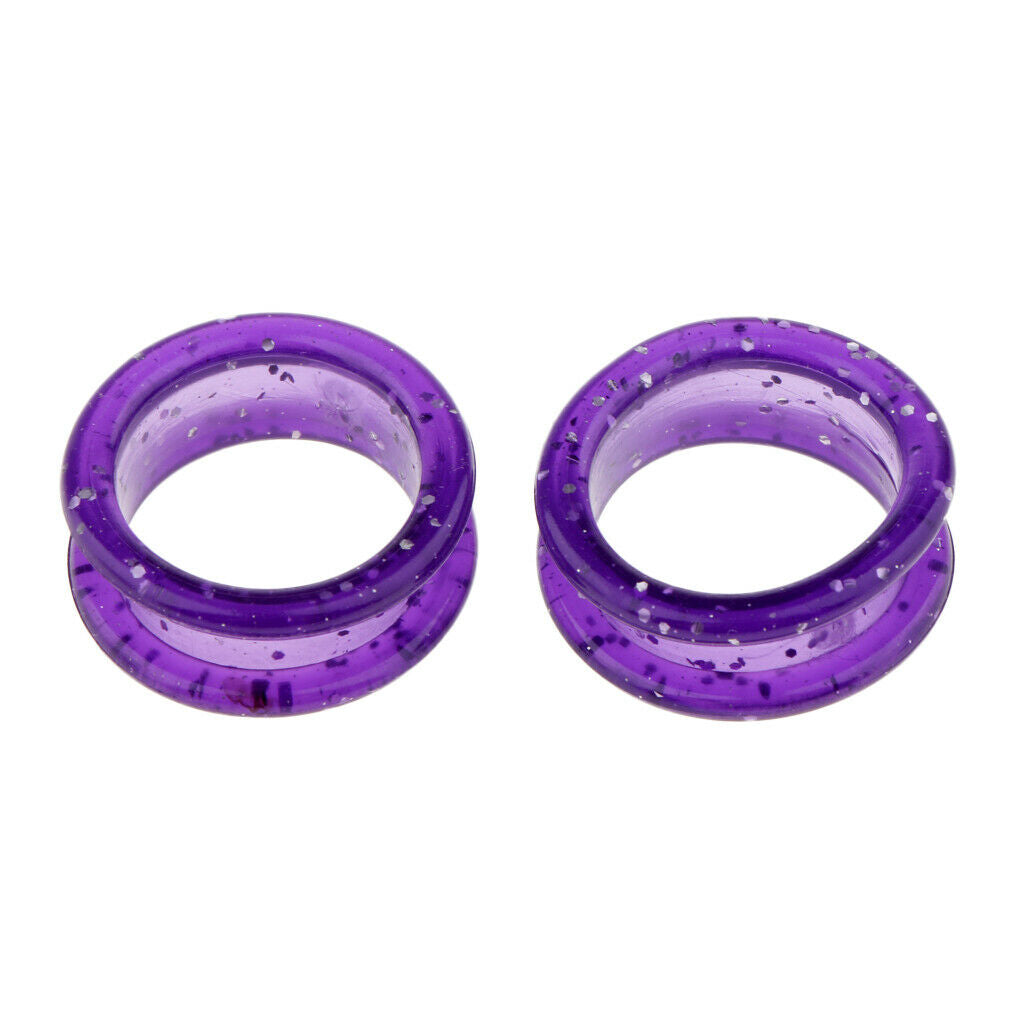 10 Pieces Rubber Scissors Shears Finger Rings Grips for Salon Barber Purple