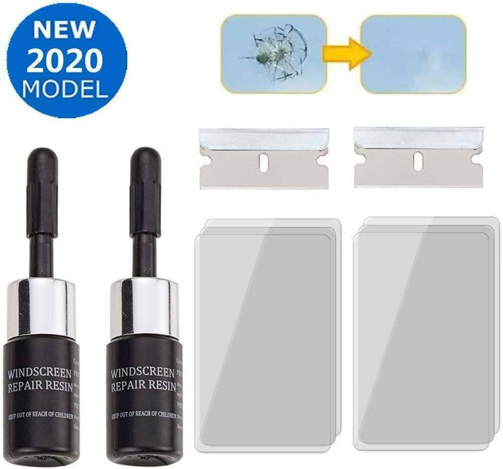 2 Automotive Glass Nano Repair Fluid Car Window Glass Crack Chip Repair Tool Kit