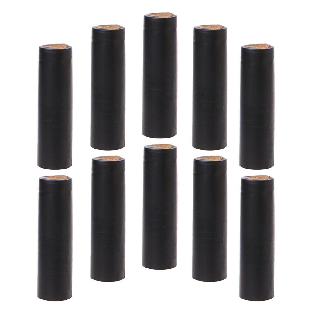 32x60mm PVC Heat Shrink Capsules for Wine Bottles Matte Metallic Finish Black