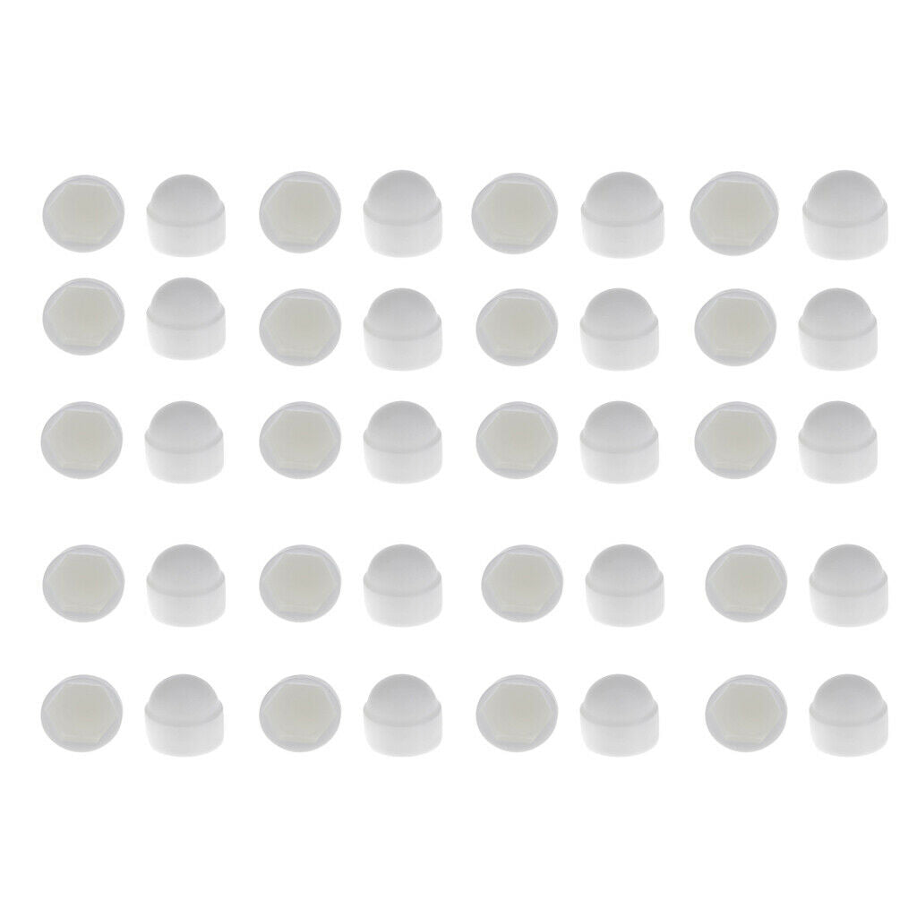10pcs M6+10 pcs M8 White Dome Bolt Nut Protection Caps Cover Hexagon Screws